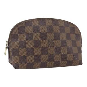 LOUIS VUITTON Damier Ebene Pochette Cosmetic PM Pouch N47516 LV Auth 157923